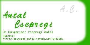 antal csepregi business card